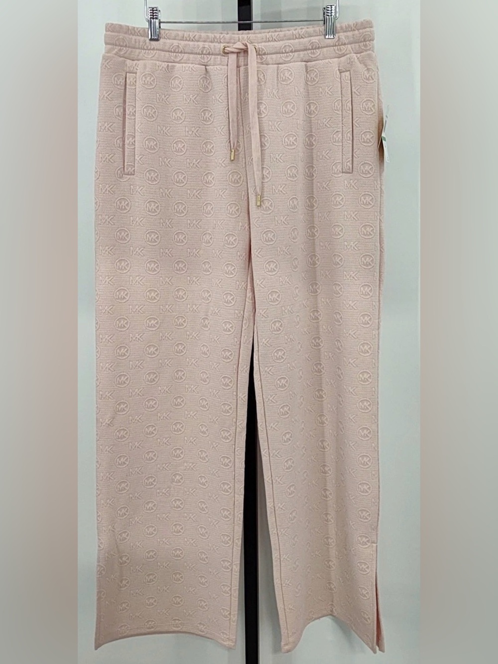 Michael Kors Blush embossed logo pants L